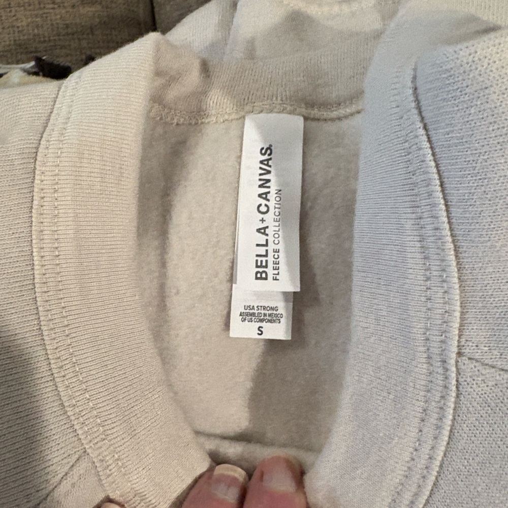Women's Beige Holiday Sweatshirt - Picture 2 of 5